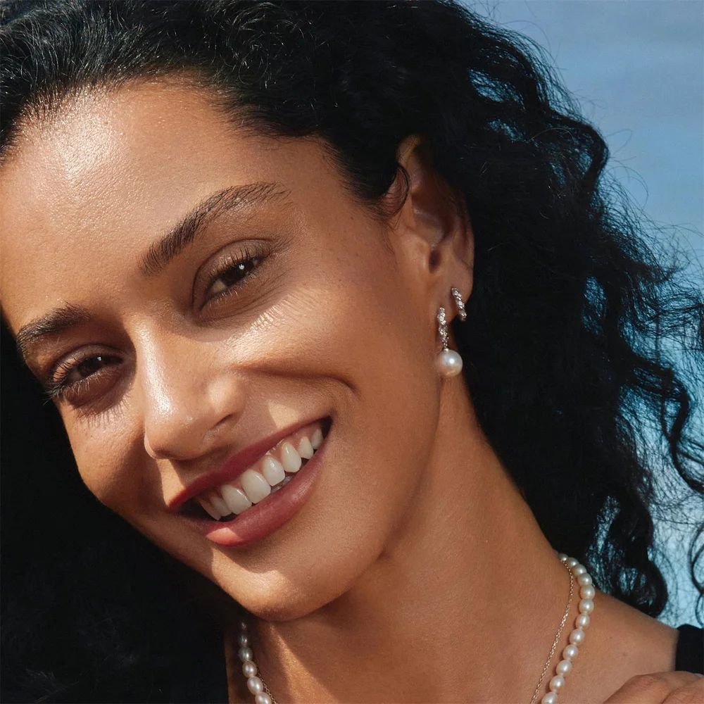 Silver Sparkle Twisted Huggie Hoop Earrings