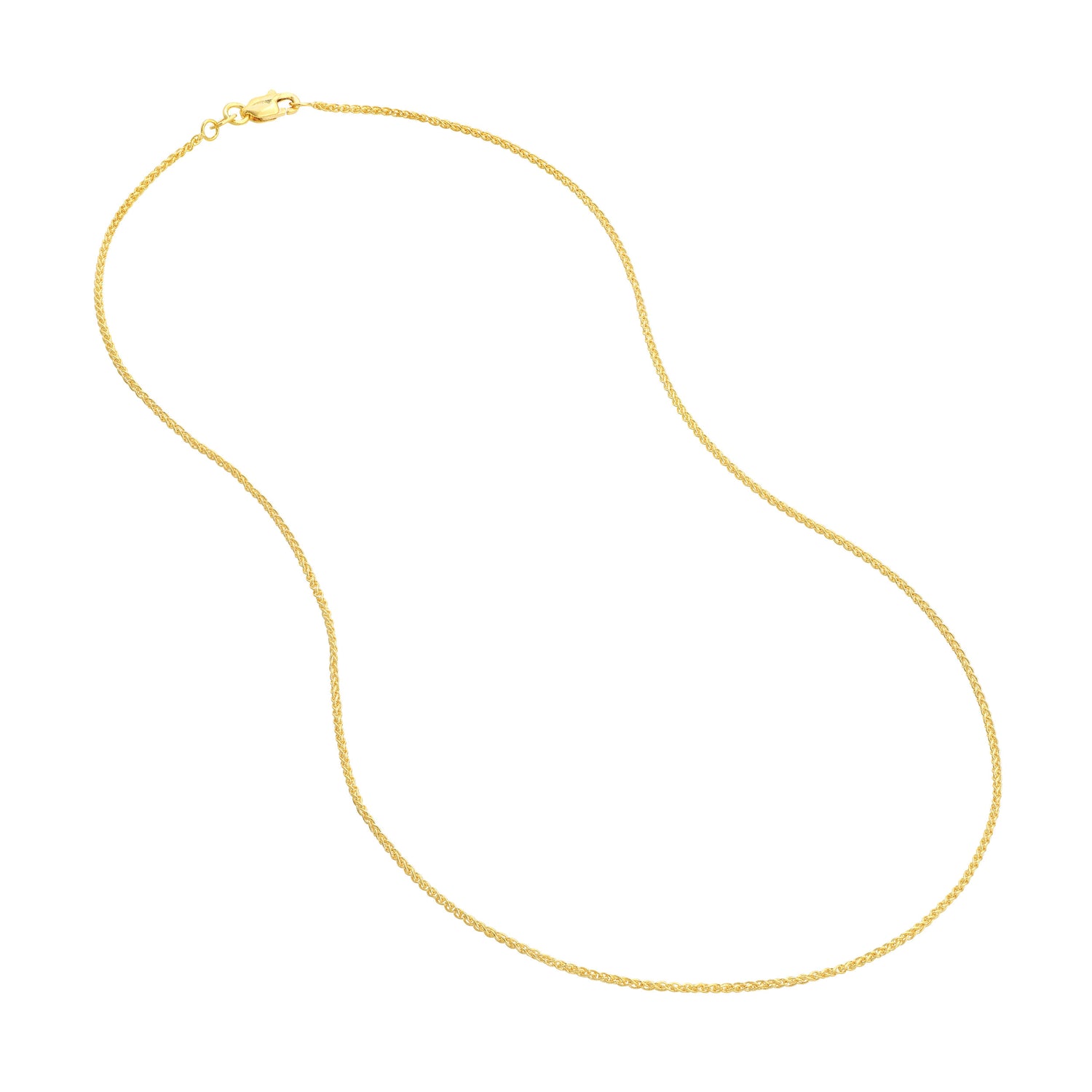 18" 14KY 1.25mm Wheat Chain