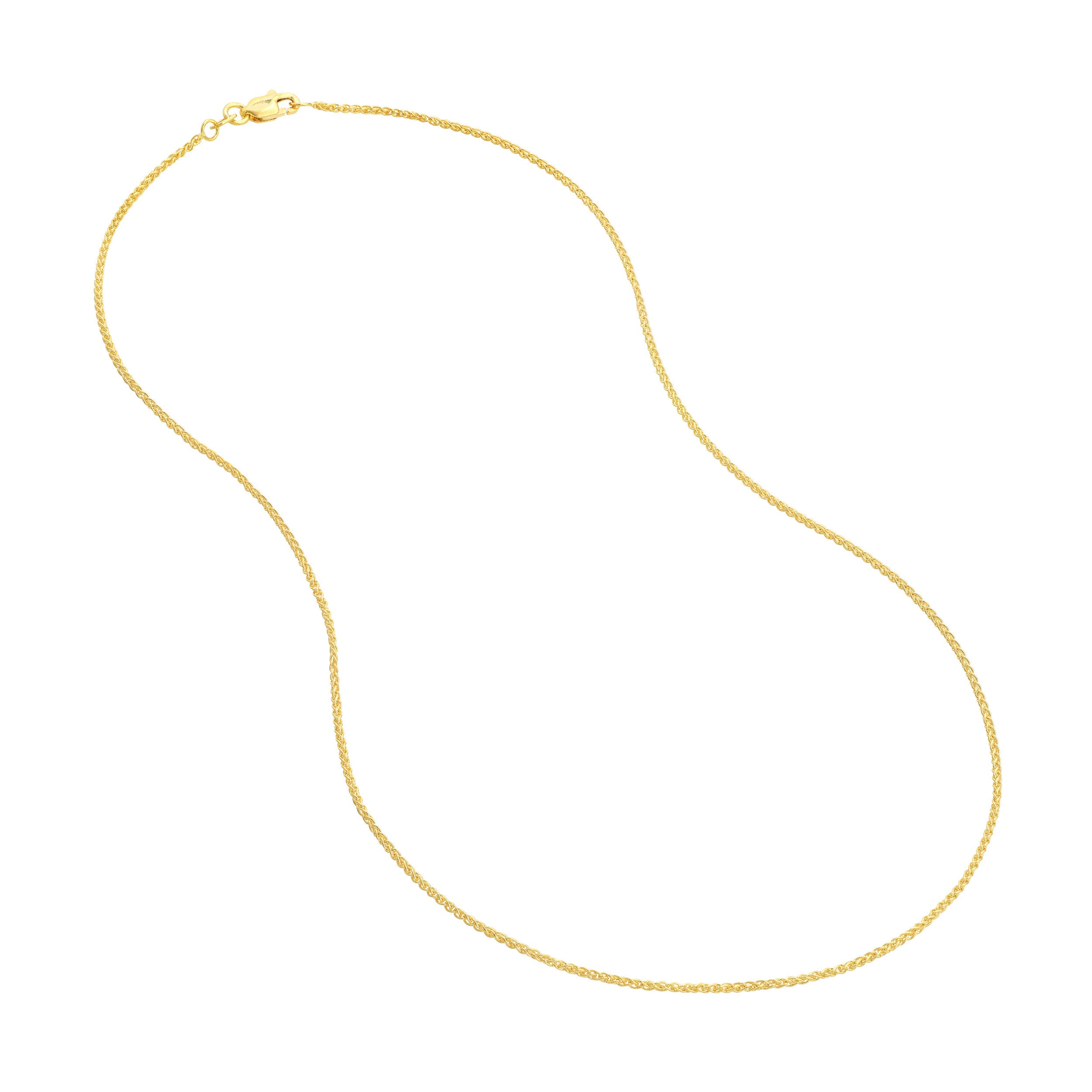 18" 14KY 1.25mm Wheat Chain