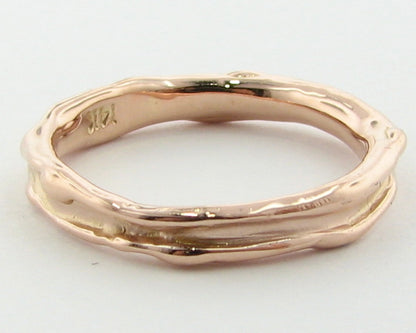 Rose Gold Band, Skinny Melted