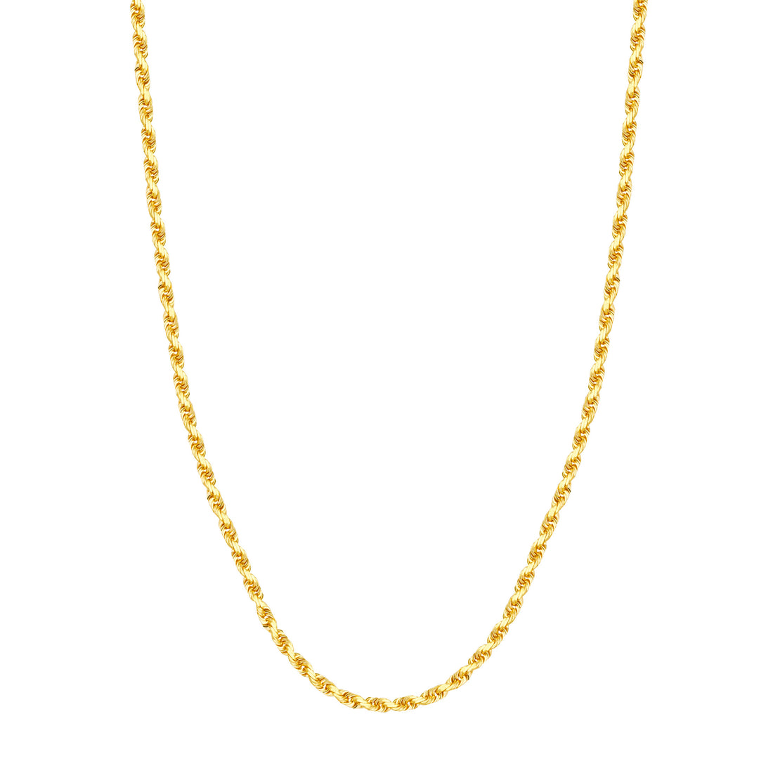 22" 10K YG D/C Rope Chain