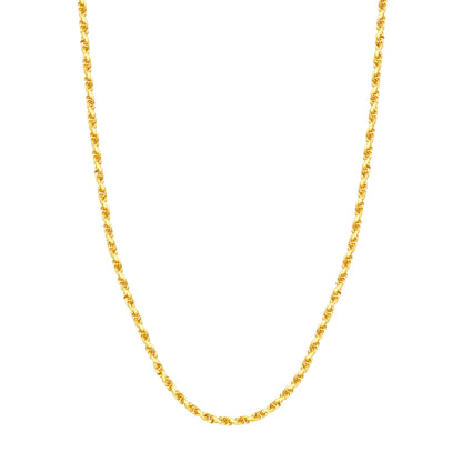 22" 10K YG D/C Rope Chain