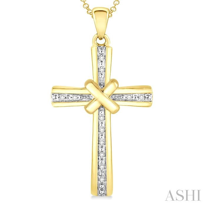 Holy Union Gold Vermeil Cross Diamond Necklace