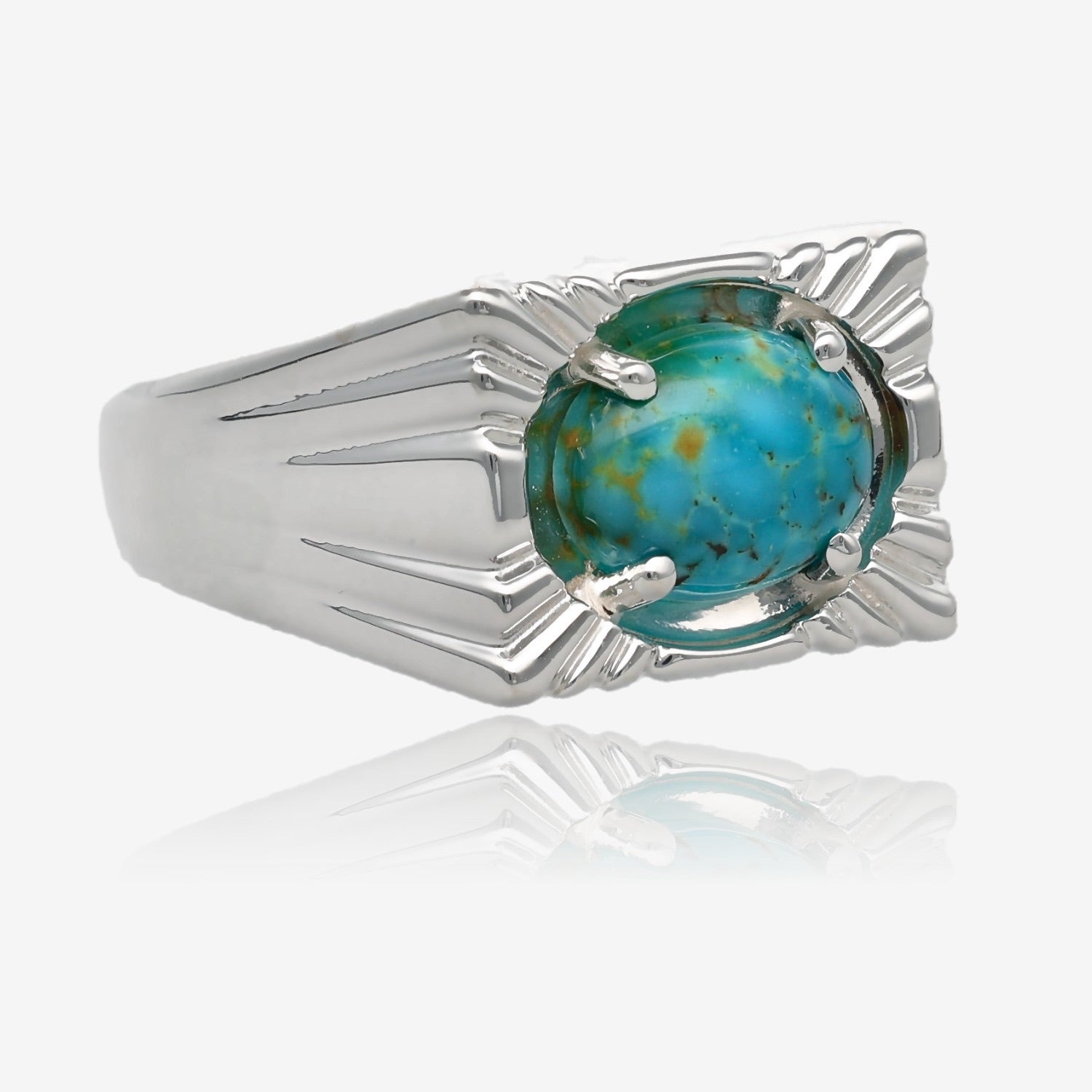 Santa Fe Sky Men’s Turquoise Ring