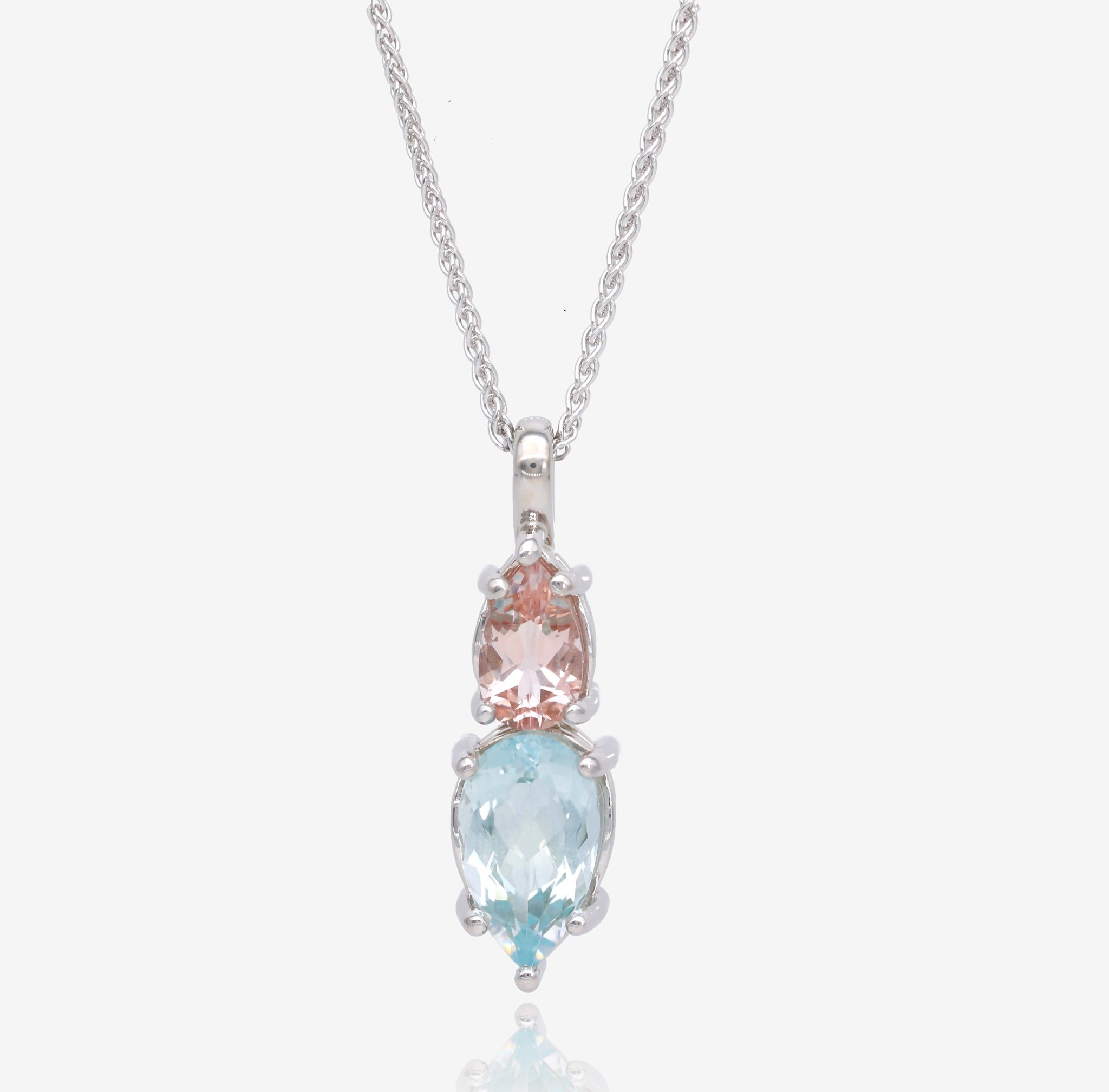 Double Beryl Pendant Blush and Blue