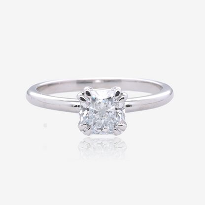 1.13ct Cushion Cut Lab Grown Diamond Solitaire in 14K White Gold