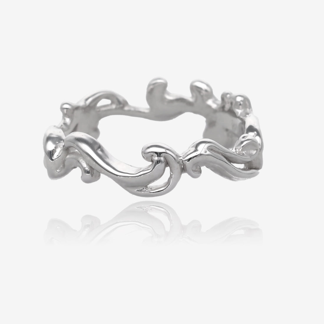 Cirrus Cloud Band in White Gold