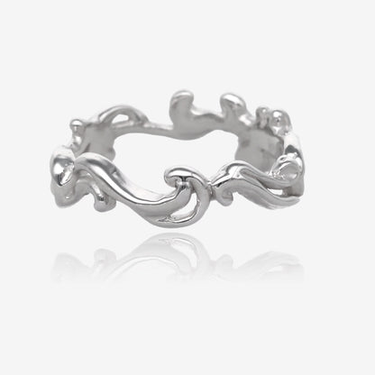 Cirrus Cloud Band in White Gold
