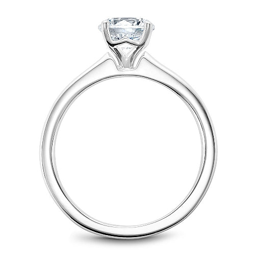 NC White Gold Round Solitaire Semi-mount Bridal