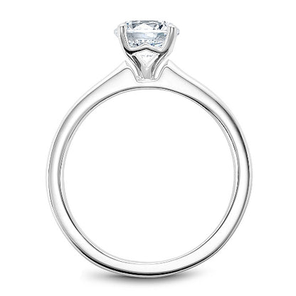NC White Gold Round Solitaire Semi-mount Bridal
