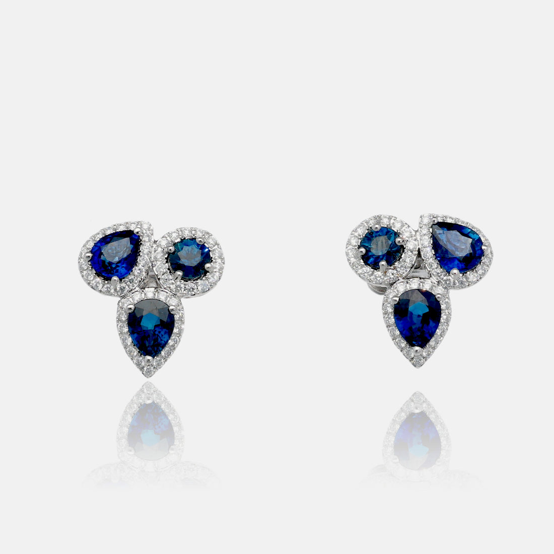 Sapphire Enchantment Diamond Halo Earrings