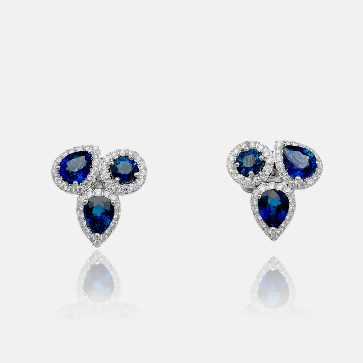 Sapphire Enchantment Diamond Halo Earrings