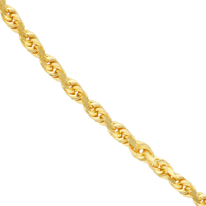 22" 10K YG D/C Rope Chain