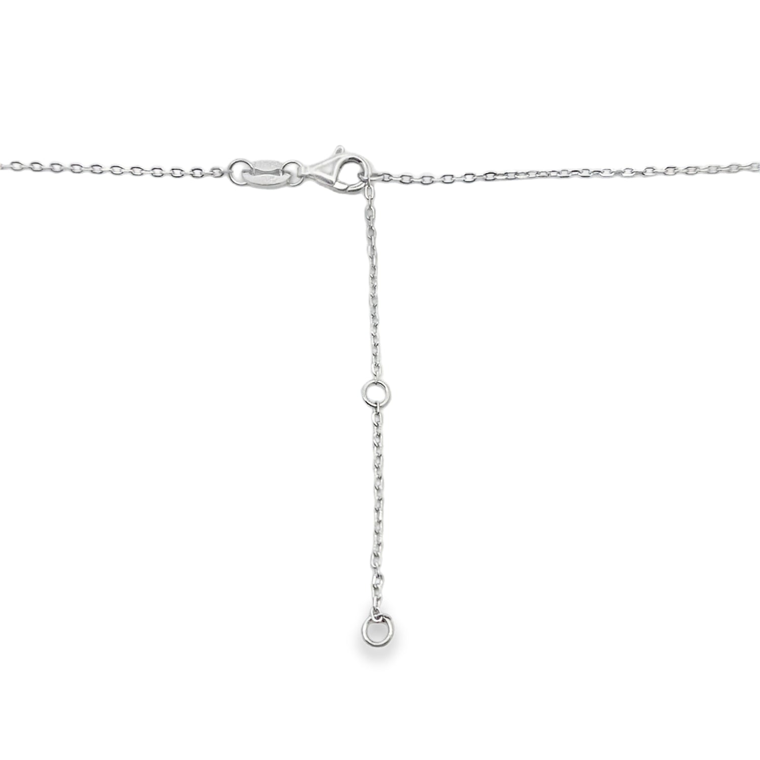 Lined with Love Diamond Heart Silver Necklace