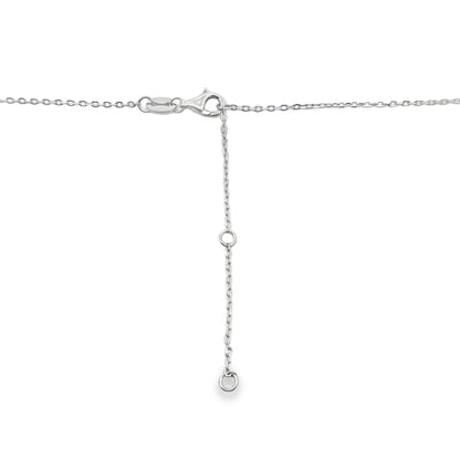Lined with Love Diamond Heart Silver Necklace