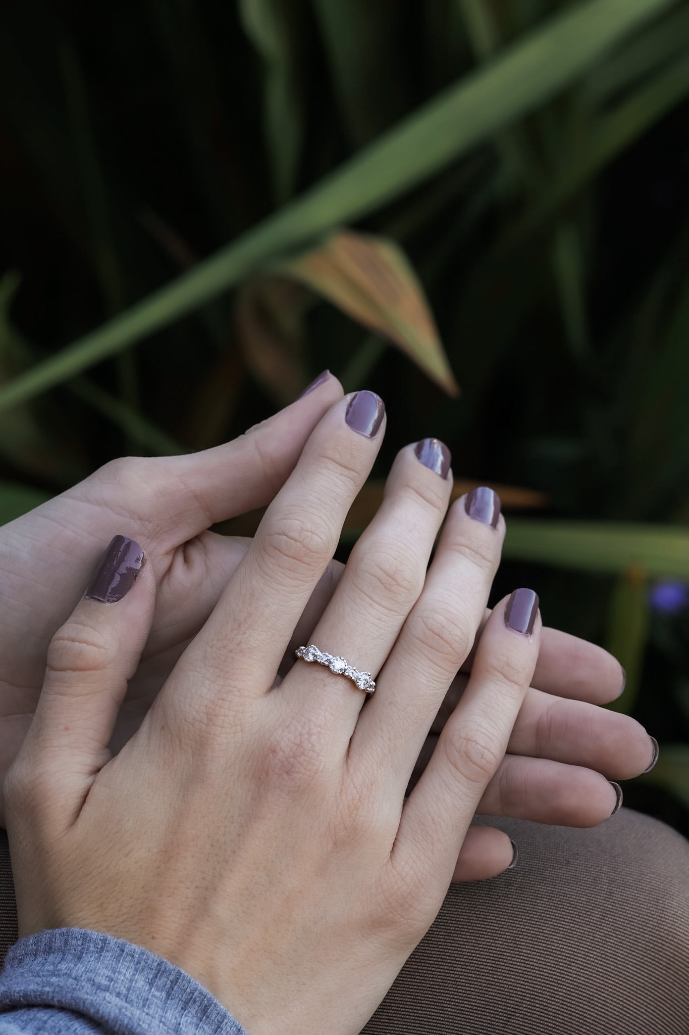 Shimmering Treasure Band Lab Diamond and White Gold