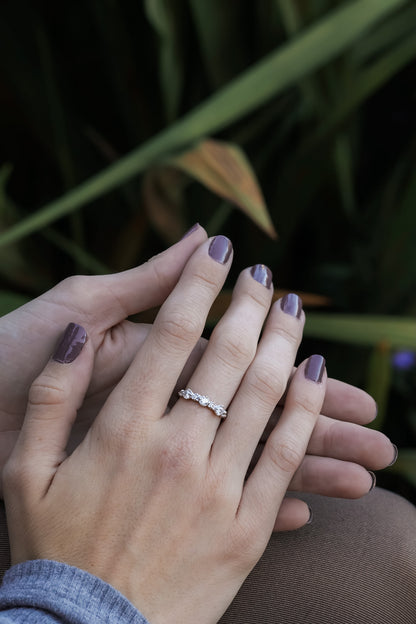 Shimmering Treasure Band Lab Diamond and White Gold