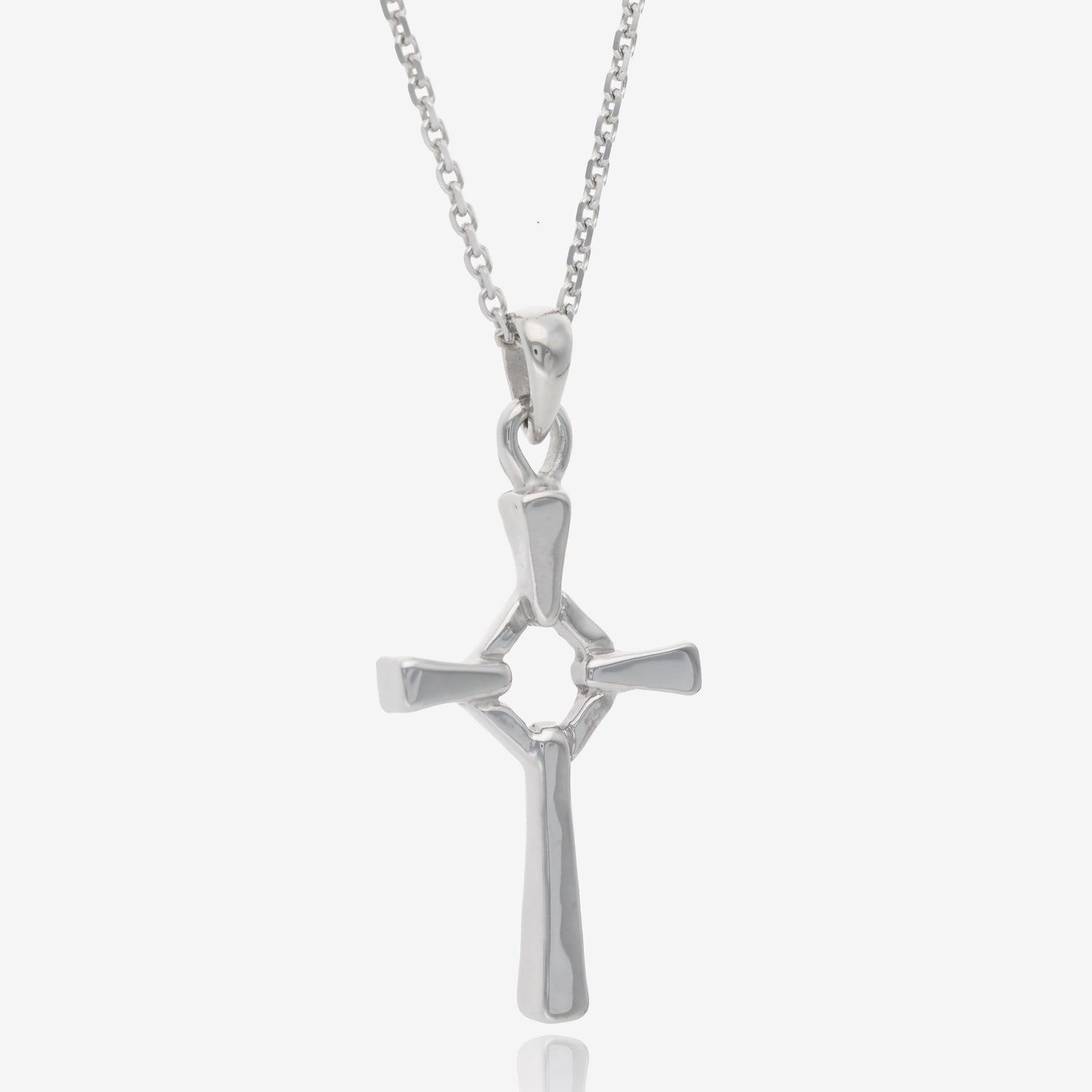 Open Celtic Cross Silver Pendant