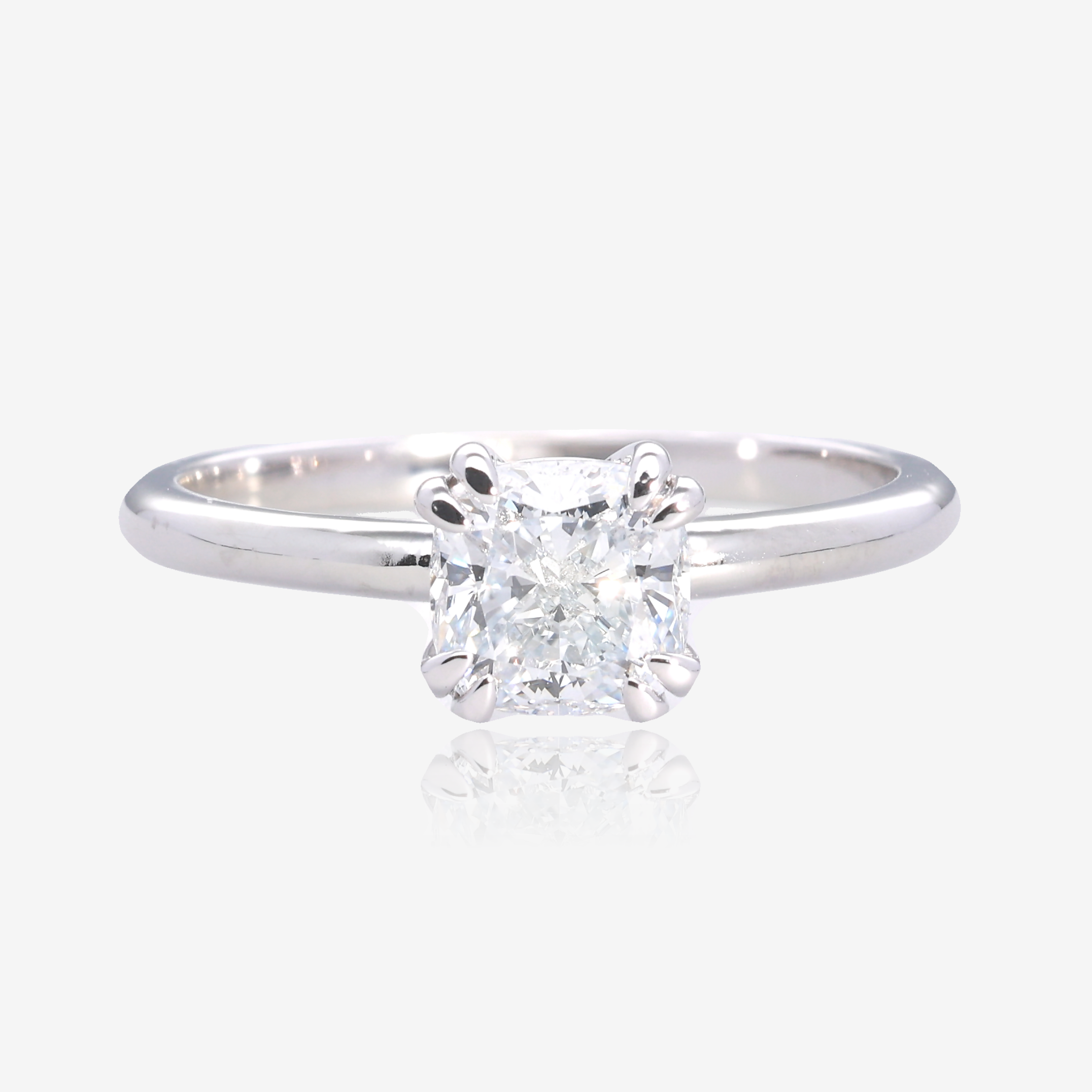 1.13ct Cushion Cut Lab Grown Diamond Solitaire in 14K White Gold