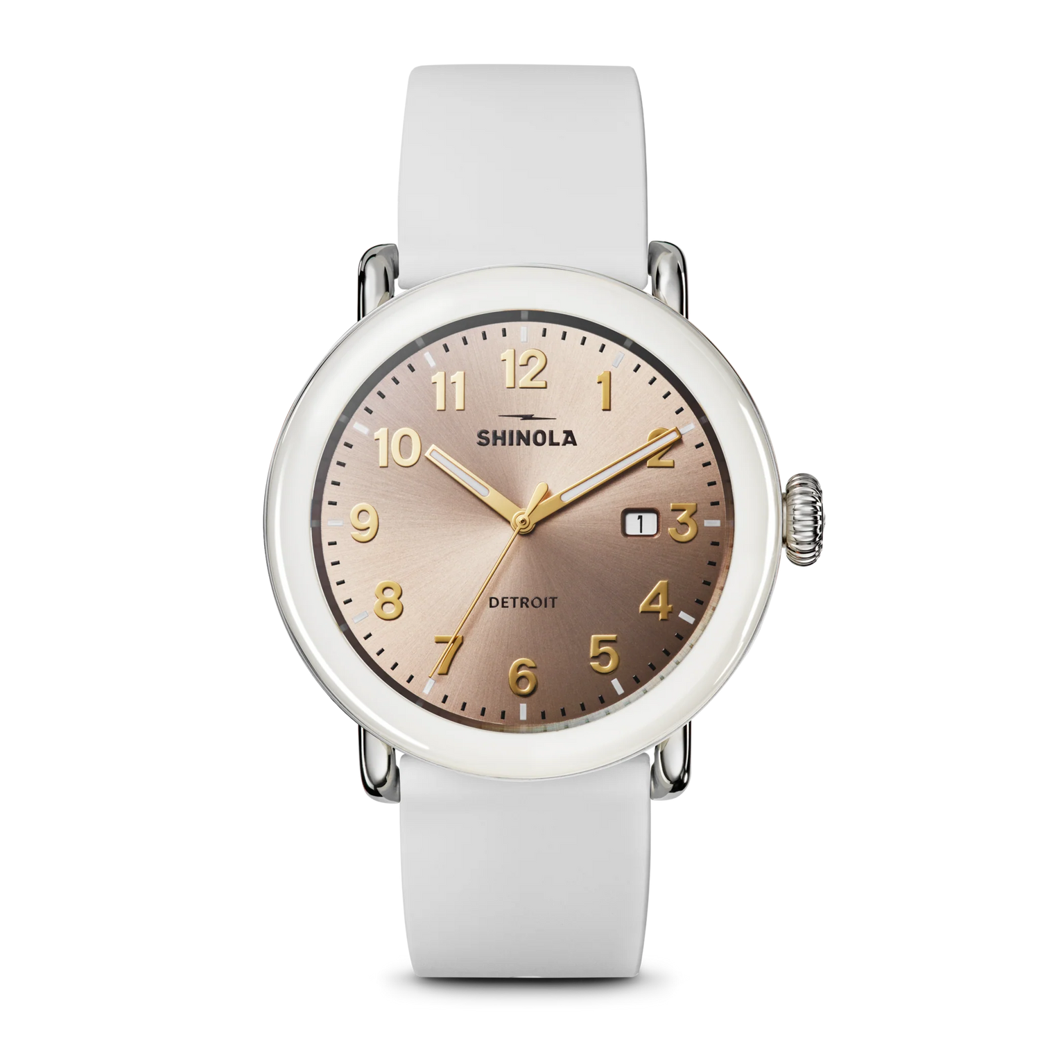 SHINOLA Unisex White Rose Detrola Watch