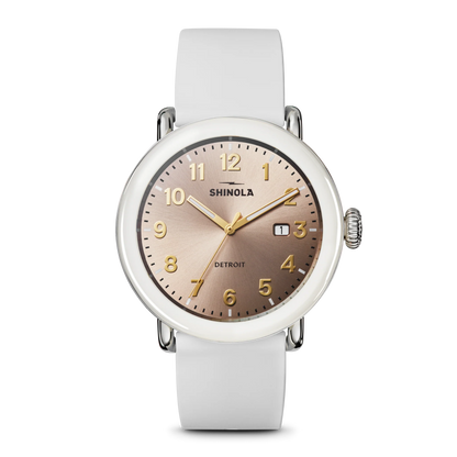 SHINOLA Unisex White Rose Detrola Watch