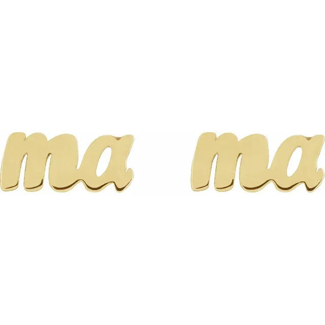 14K Yellow Mama Earrings