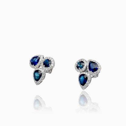 Sapphire Enchantment Diamond Halo Earrings