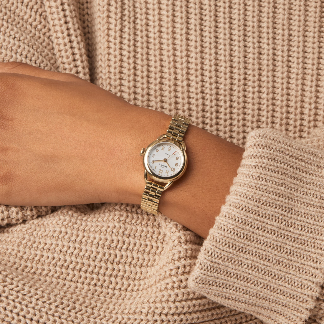SHINOLA Ladies Runabout Gold Tone Watch