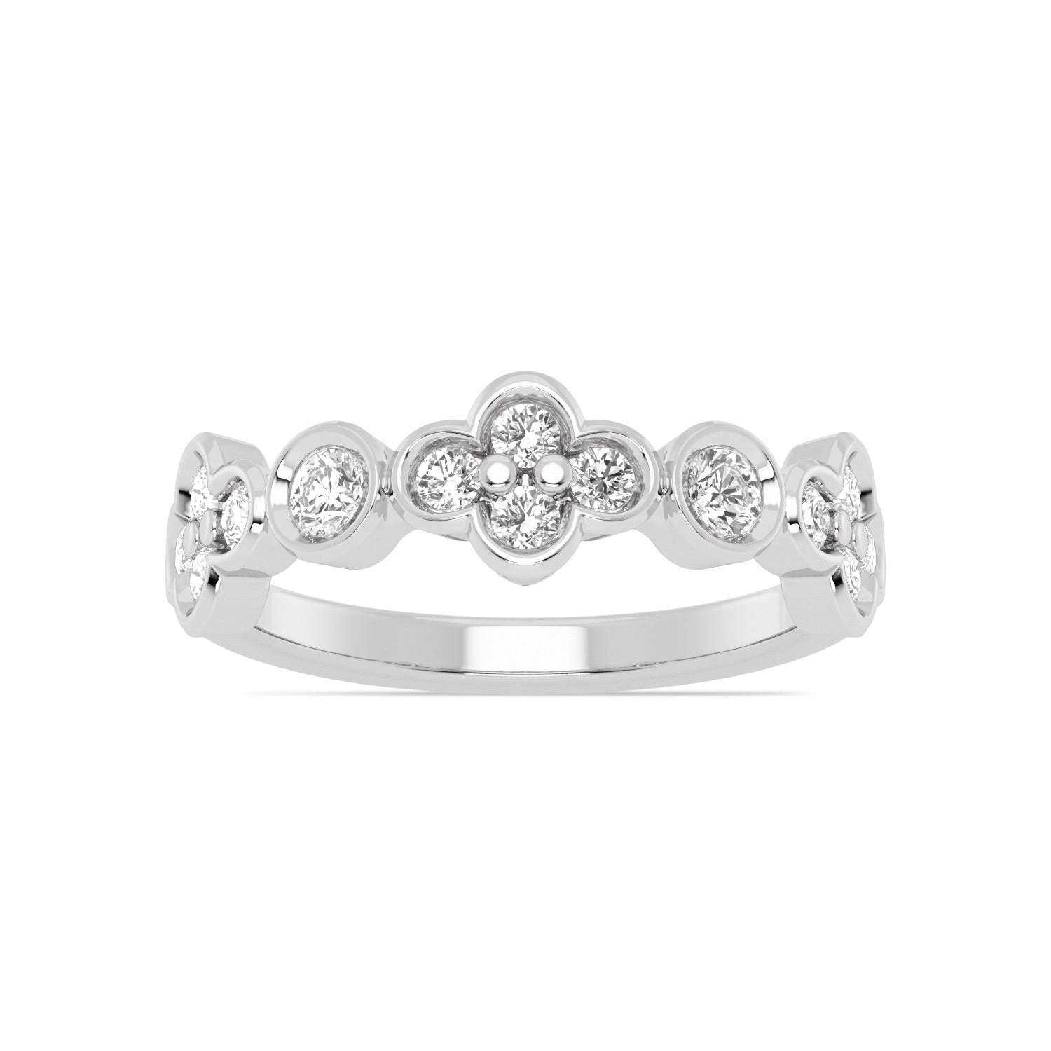 Lucky Love Diamond White Gold Band