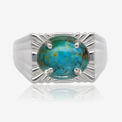 Santa Fe Sky Men’s Turquoise Ring