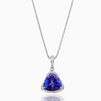 Tanzanite Royal Halo Necklace