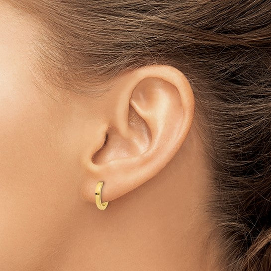 10k 8mm Hinged Hoop Earrings