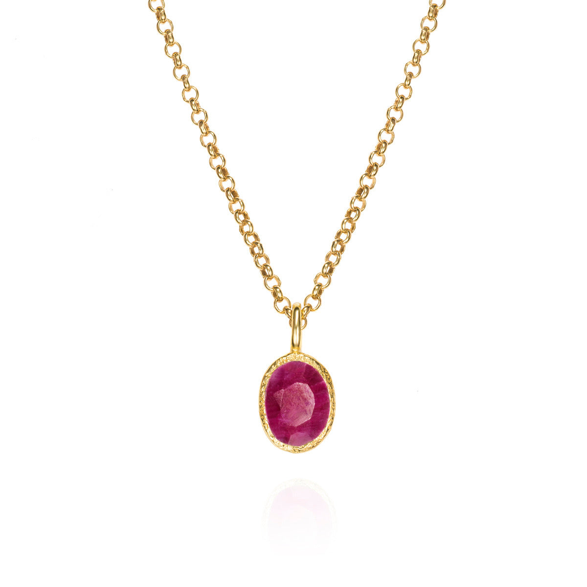 Zen Organic Natural Oval Birthstone Necklace