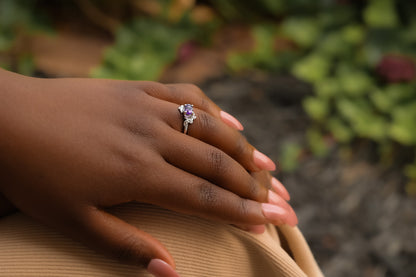 Precious Blossom Amethyst Ring in Silver