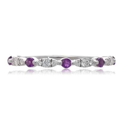 Stacking Gems White Gold Band