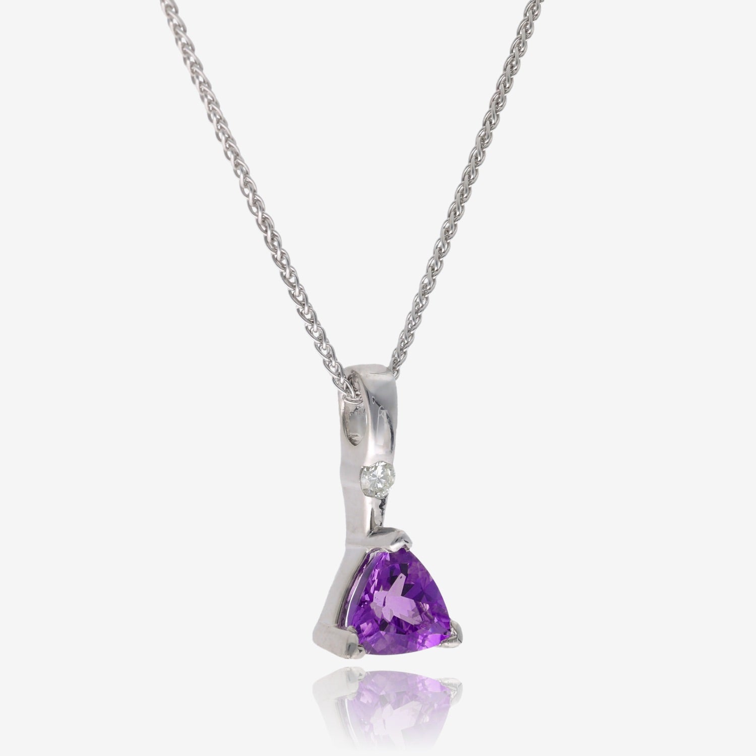 Starship Amethyst and Diamond Pendant