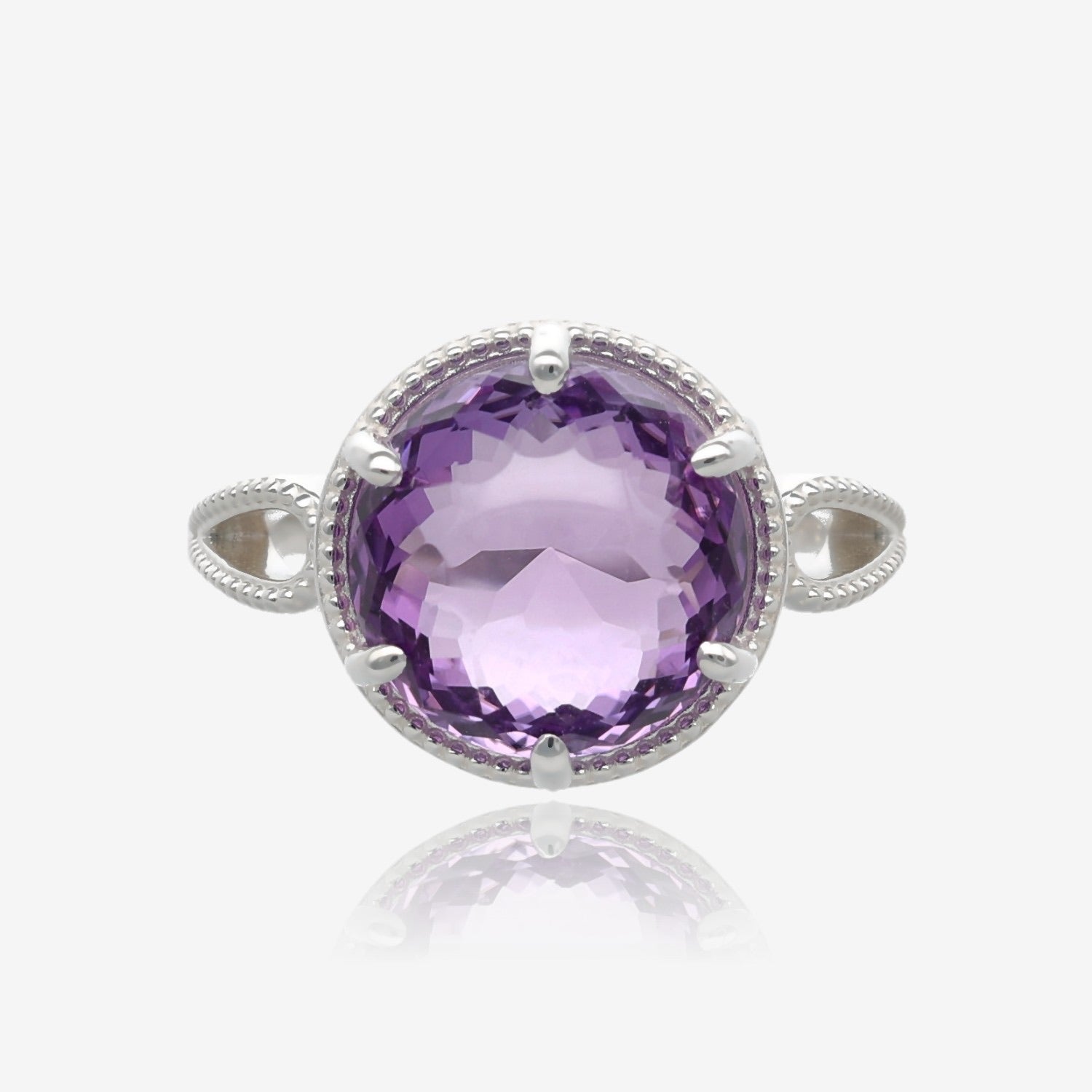 Provencal  Lavender Amethyst Cabochon Ring