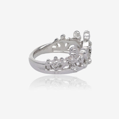 You’ve Earned This Tiara Ring, Silver and Diamond