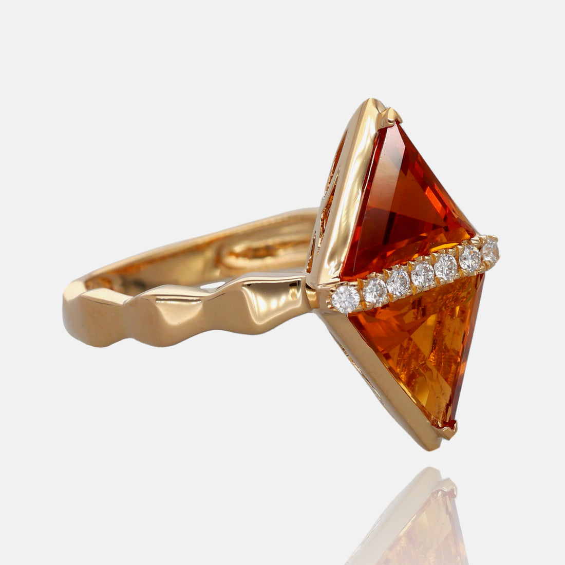 Twin Flame Citrine Ring