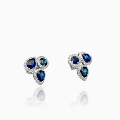 Sapphire Enchantment Diamond Halo Earrings