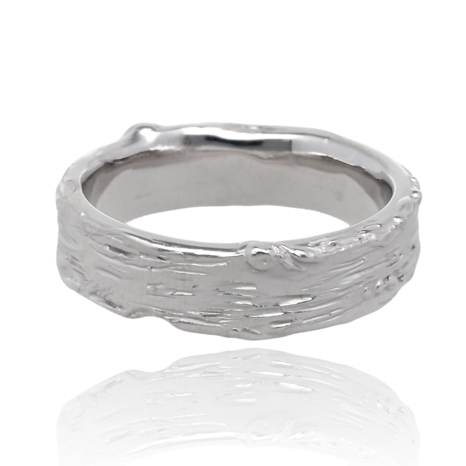 Silver Ring, Medium Birch Band