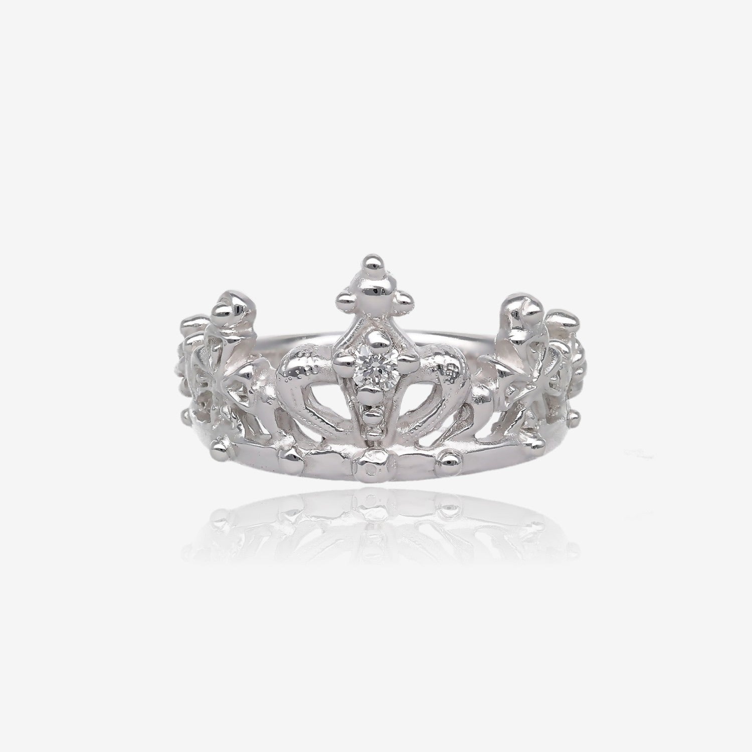 You’ve Earned This Tiara Ring, Silver and Diamond