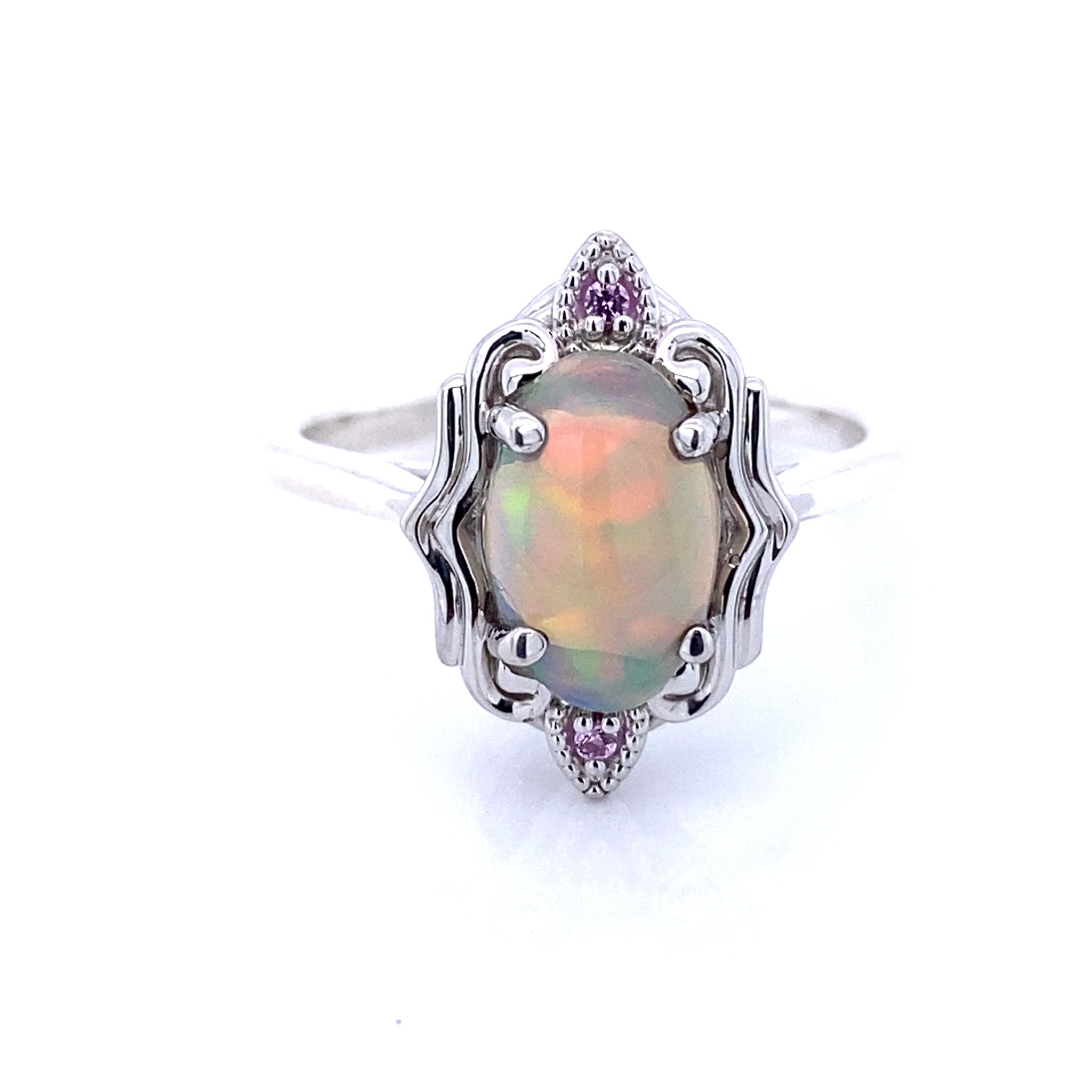 Queensland Ethiopian Opal and Diamond Ring