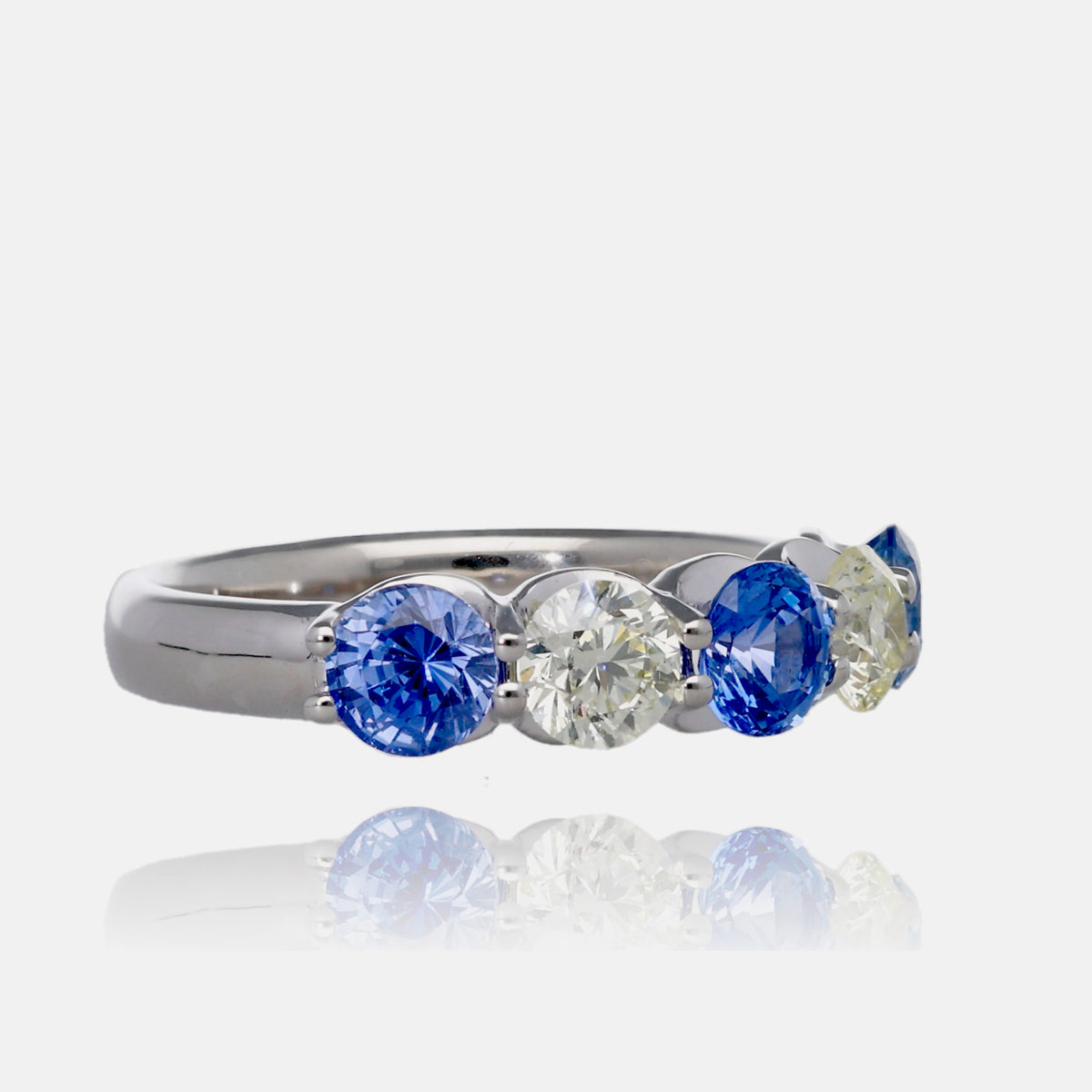 Sapphire Symphony Diamond Ring