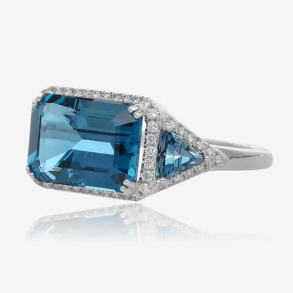 Luxe London Blue Topaz Ring