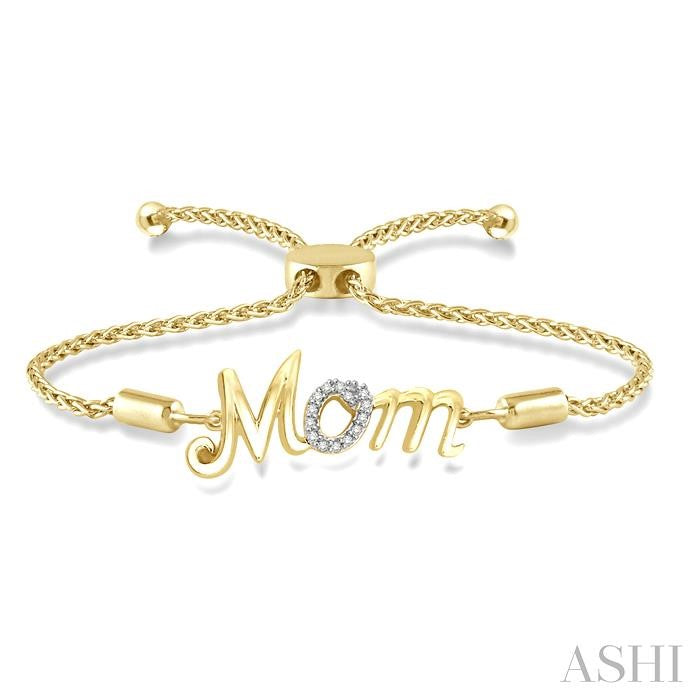 Golden Mom Gold Vermeil Diamond Bolo Bracelet