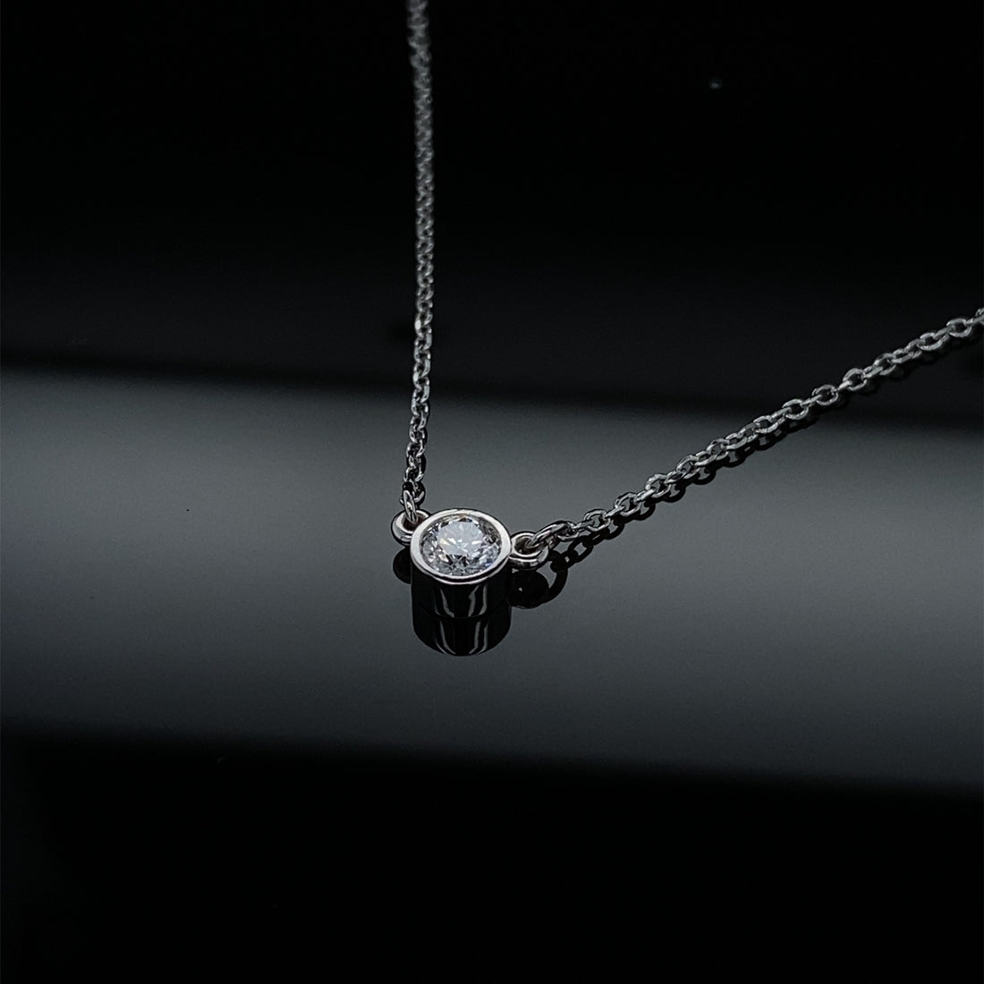 1/6ct Full Moon Diamond Dot Necklace