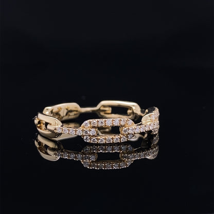 Diamond Pav&amp;eacute; Chain Link Iconic Ring