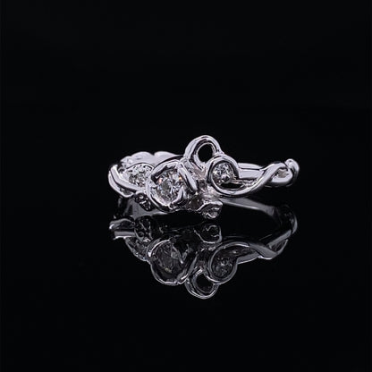 .10ctw Diamond Rose Garden Silver Ring