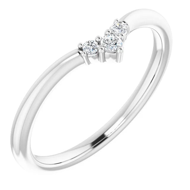 Ice Cap Diamond V Contour Ring Enhancer